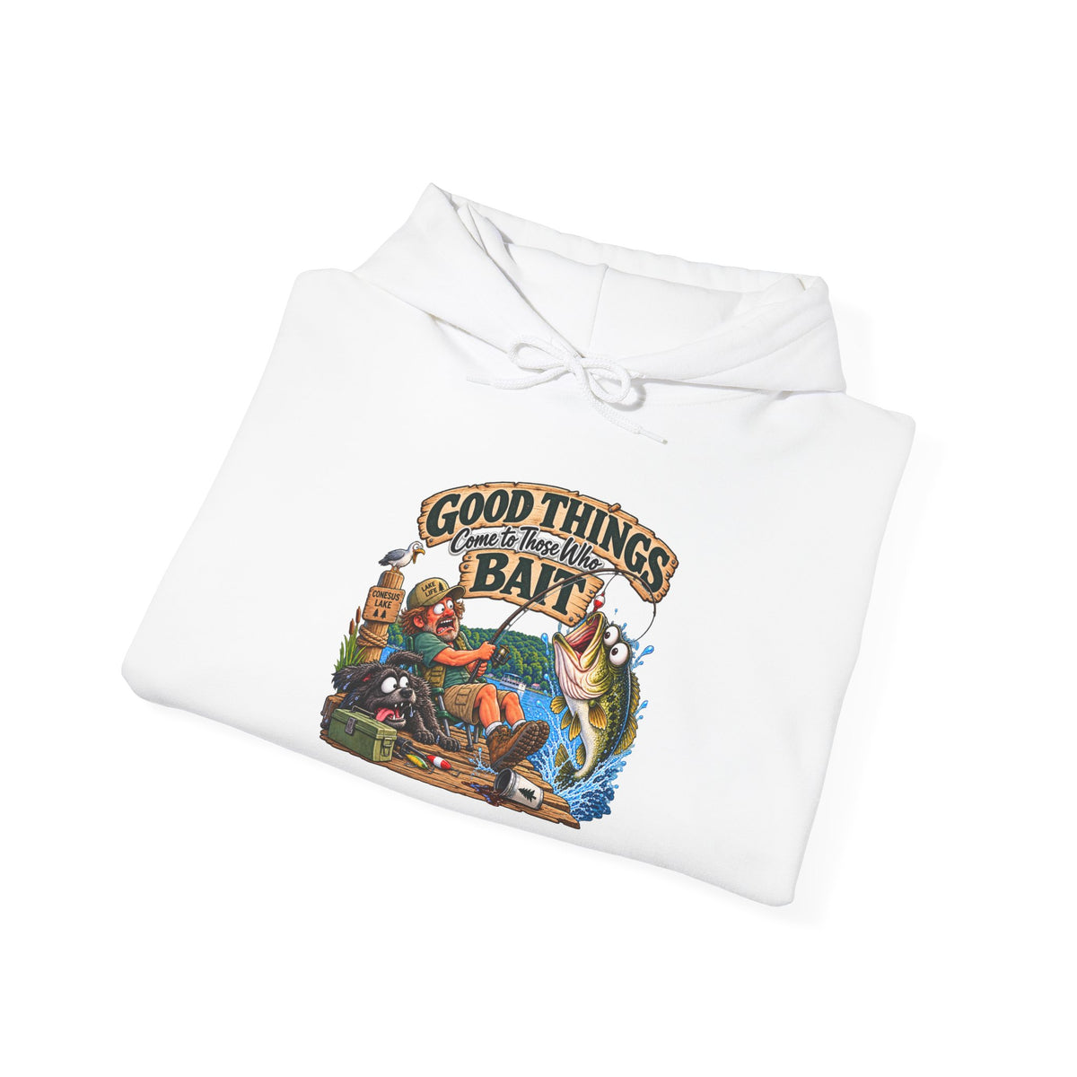 "Good Things Come to Those Who Bait" Vintage Angler Sweatshirt