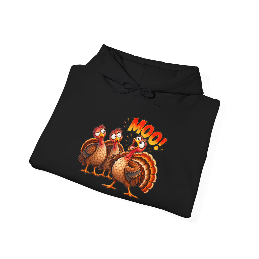 Thanksgiving Turkey "MOO!" Cartoon Sweatshirt