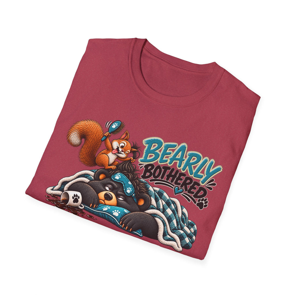 Bearly Bothered T-Shirt — Cute Sleepy Bear & Squirrel Graphic Tee