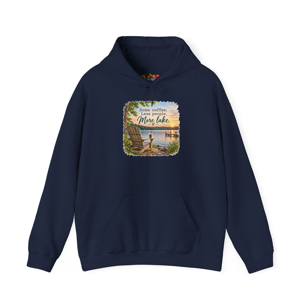 Lake Life Hoodie – 'Some Coffee, Less People, More Lake' Hoodie