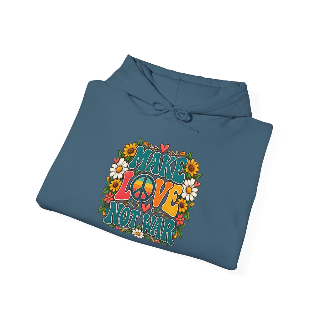 "Make Love Not War" Floral Retro Peace Sweatshirt