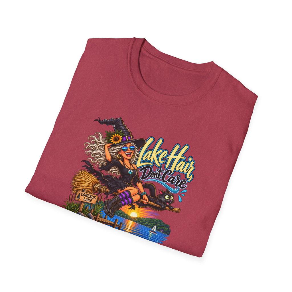T-Shirt — "Lake Hair, Don't Care" Witchy Summer Graphic Tee