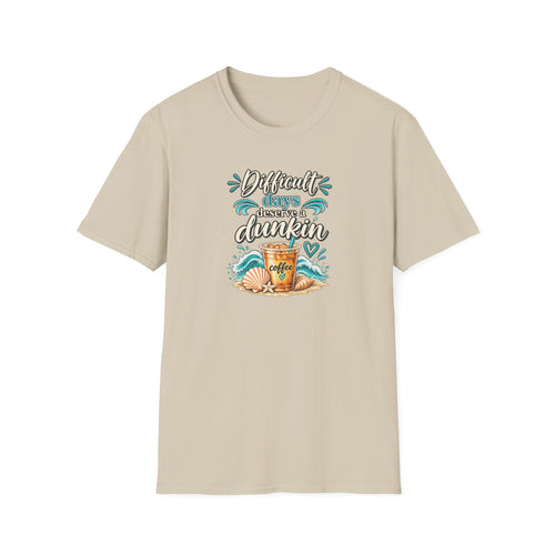 Beach Coffee T‑Shirt — “Different Story, Same Drinkin’” Summer Beach Tee