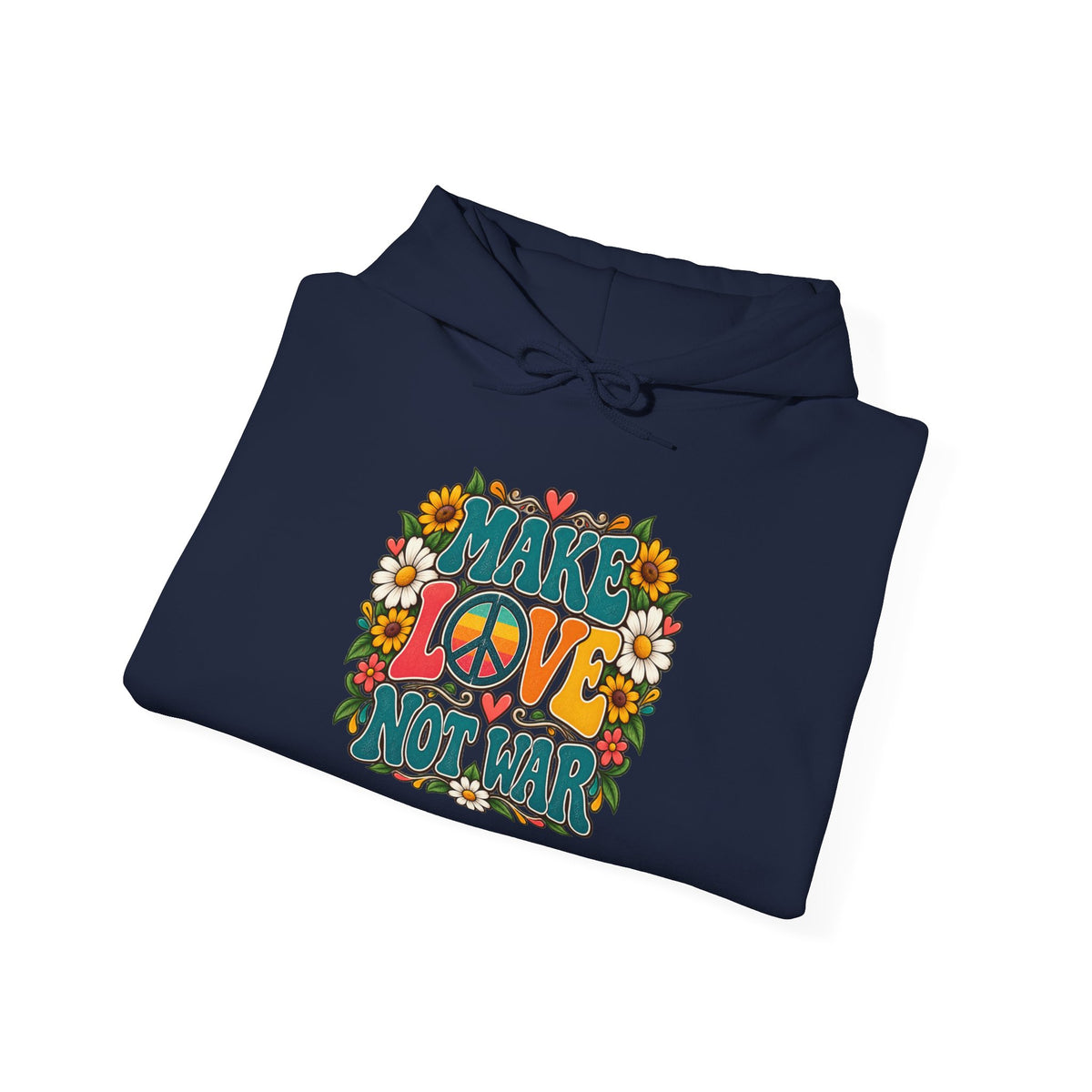 "Make Love Not War" Floral Retro Peace Sweatshirt
