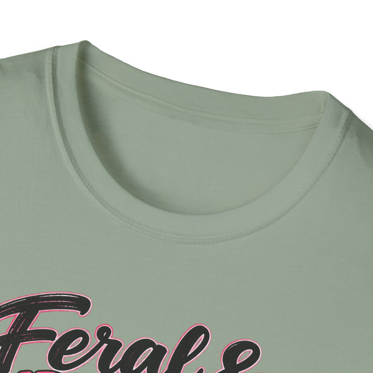 Feral & Supportive Raccoon Breast Cancer Awareness T-Shirt