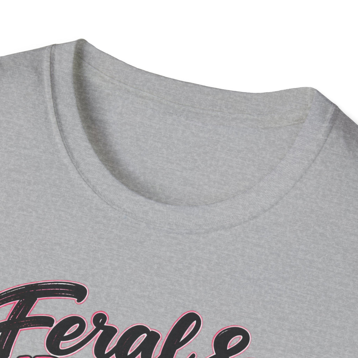 Feral & Supportive Raccoon Breast Cancer Awareness T-Shirt