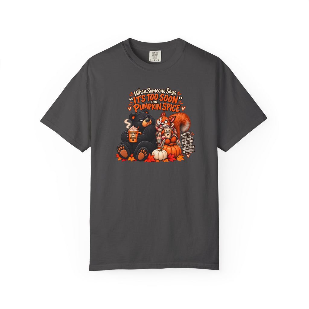 Pumpkin Spice Bears T-Shirt - Funny Fall Squirrel & Bear Autumn Graphic Tee