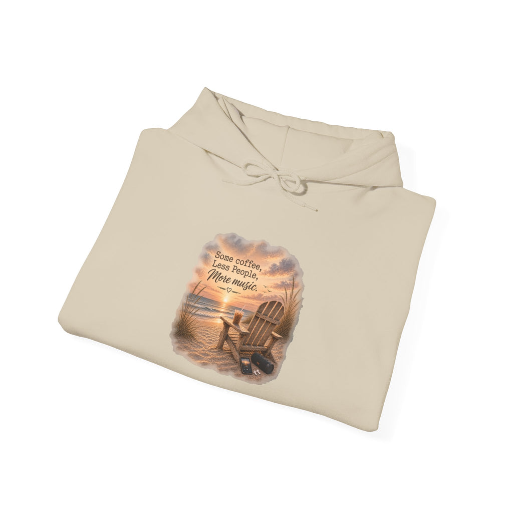 Some Coffee, Less People, More Music Hooded Sweatshirt