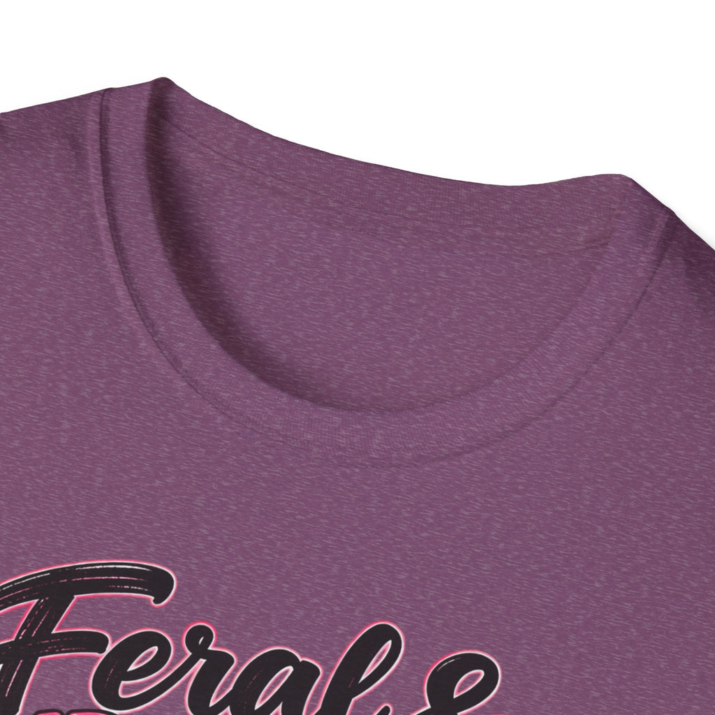 Feral & Supportive Raccoon Breast Cancer Awareness T-Shirt