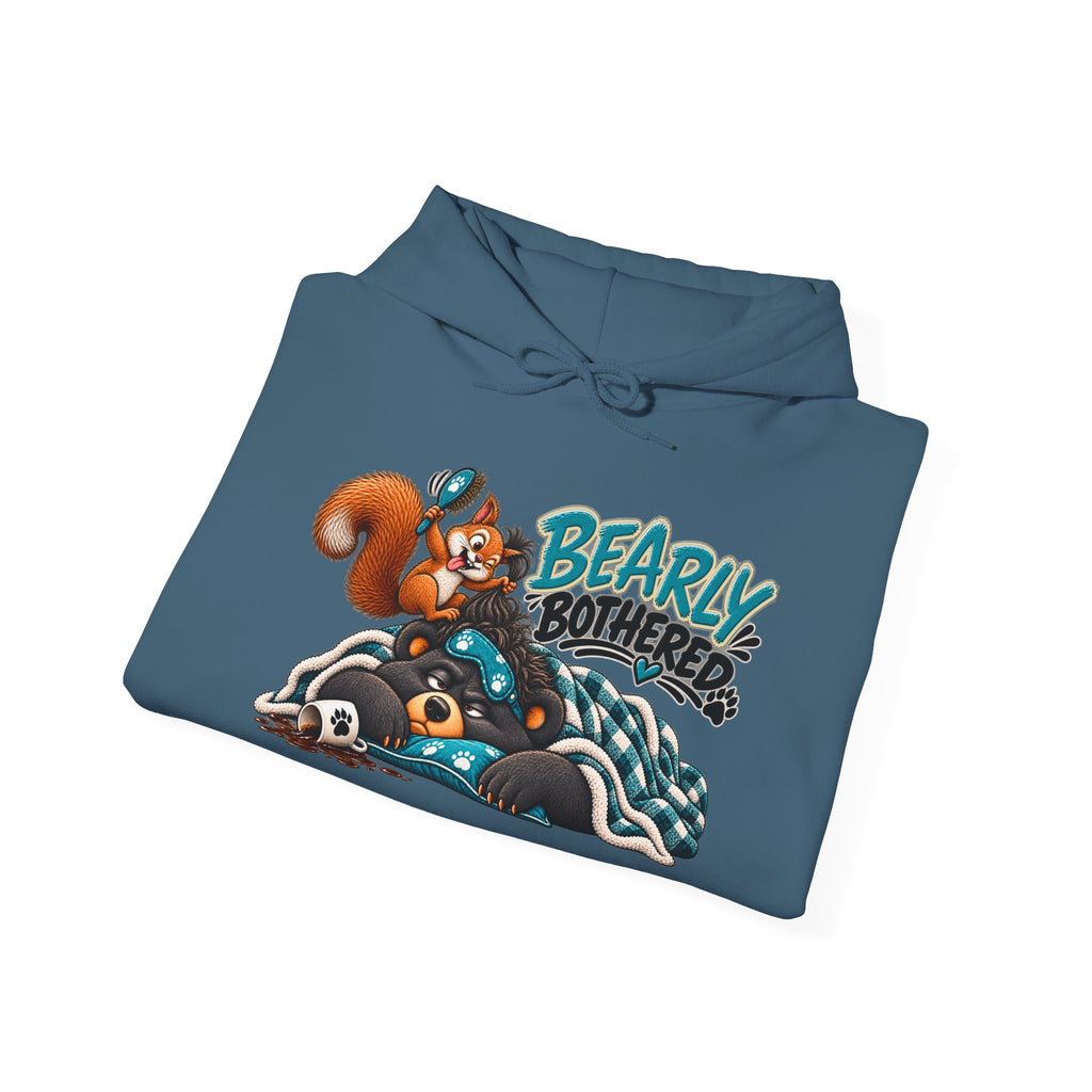 Bearly Bothered Hoodie – Cute Squirrel & Bear Graphic Sweatshirt