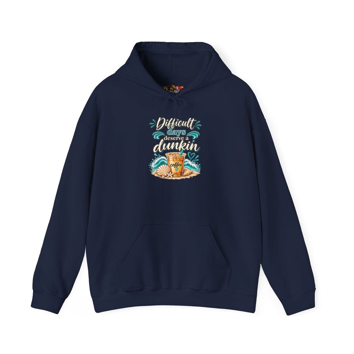 Difficult days deserve a dunkin Tropical Coffee Graphic Hoodie