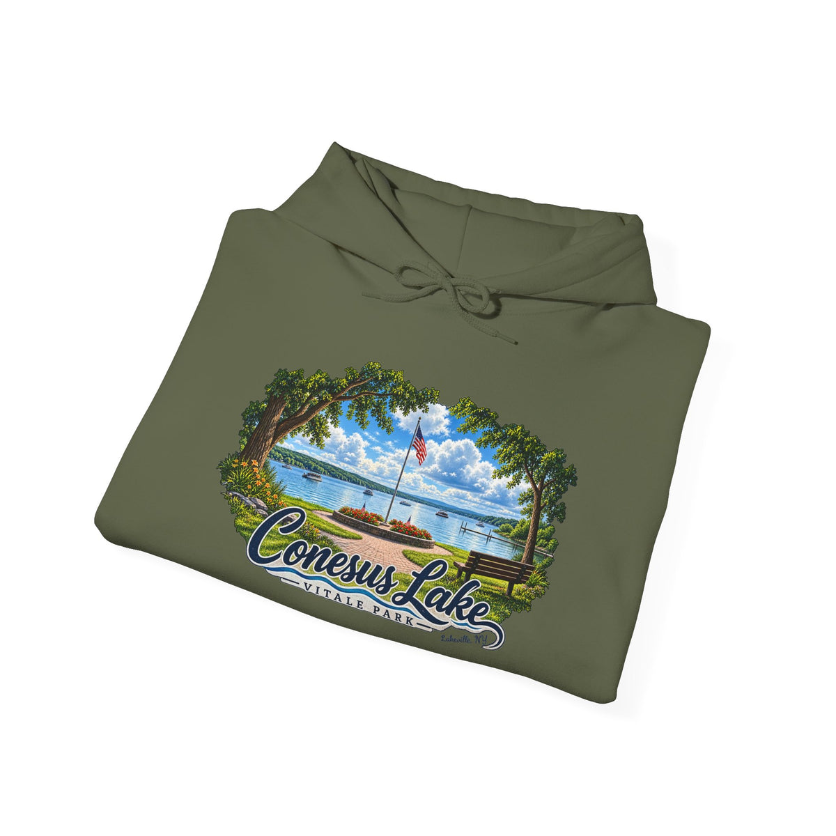 Conesus Lake Scenic Hoodie