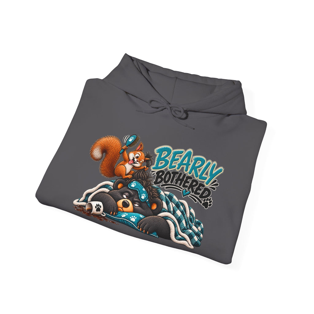 Bearly Bothered Hoodie – Cute Squirrel & Bear Graphic Sweatshirt