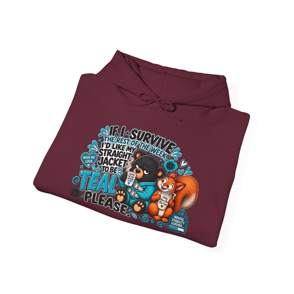 Bear and squirrel 'If I Survive' Graphic Hoodie