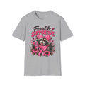 Feral & Supportive Raccoon Breast Cancer Awareness T-Shirt