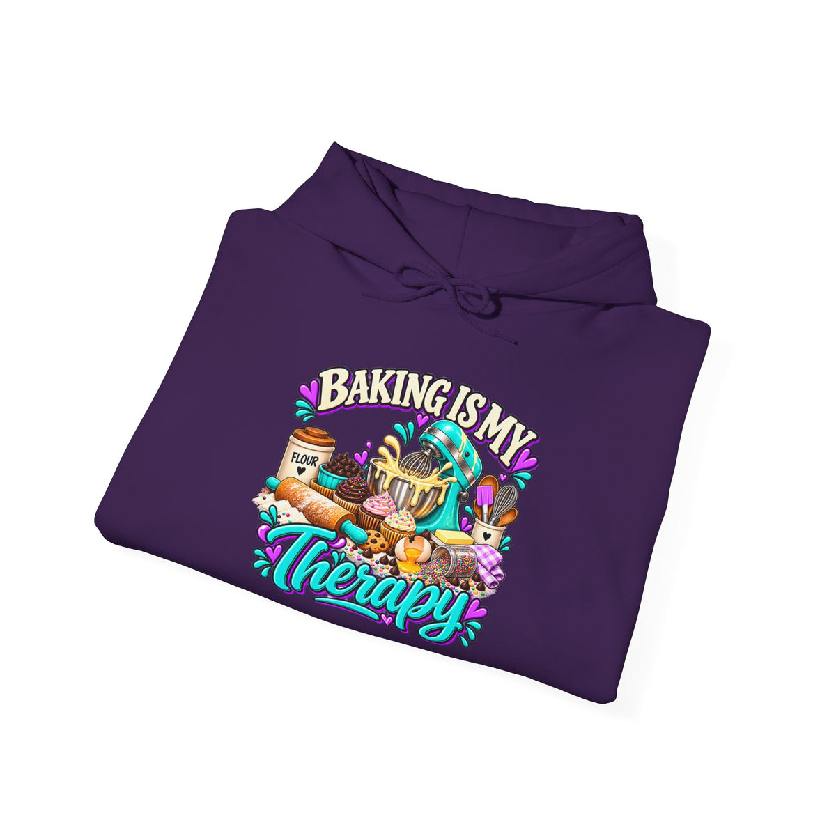 Baking Is My Therapy Hoodie — Cozy Baker Sweatshirt Gift