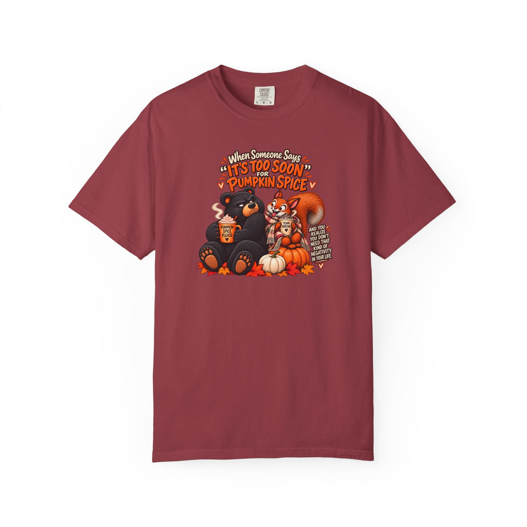 Pumpkin Spice Bears T-Shirt - Funny Fall Squirrel & Bear Autumn Graphic Tee