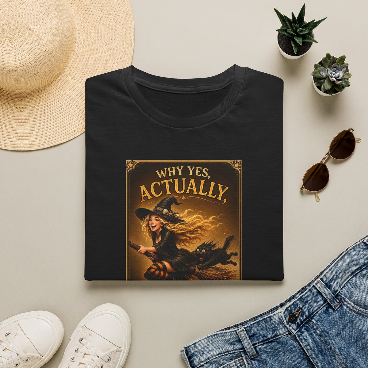 Witchy Vintage Tee — "Why Yes, Actually, I Can Drive a Stick"