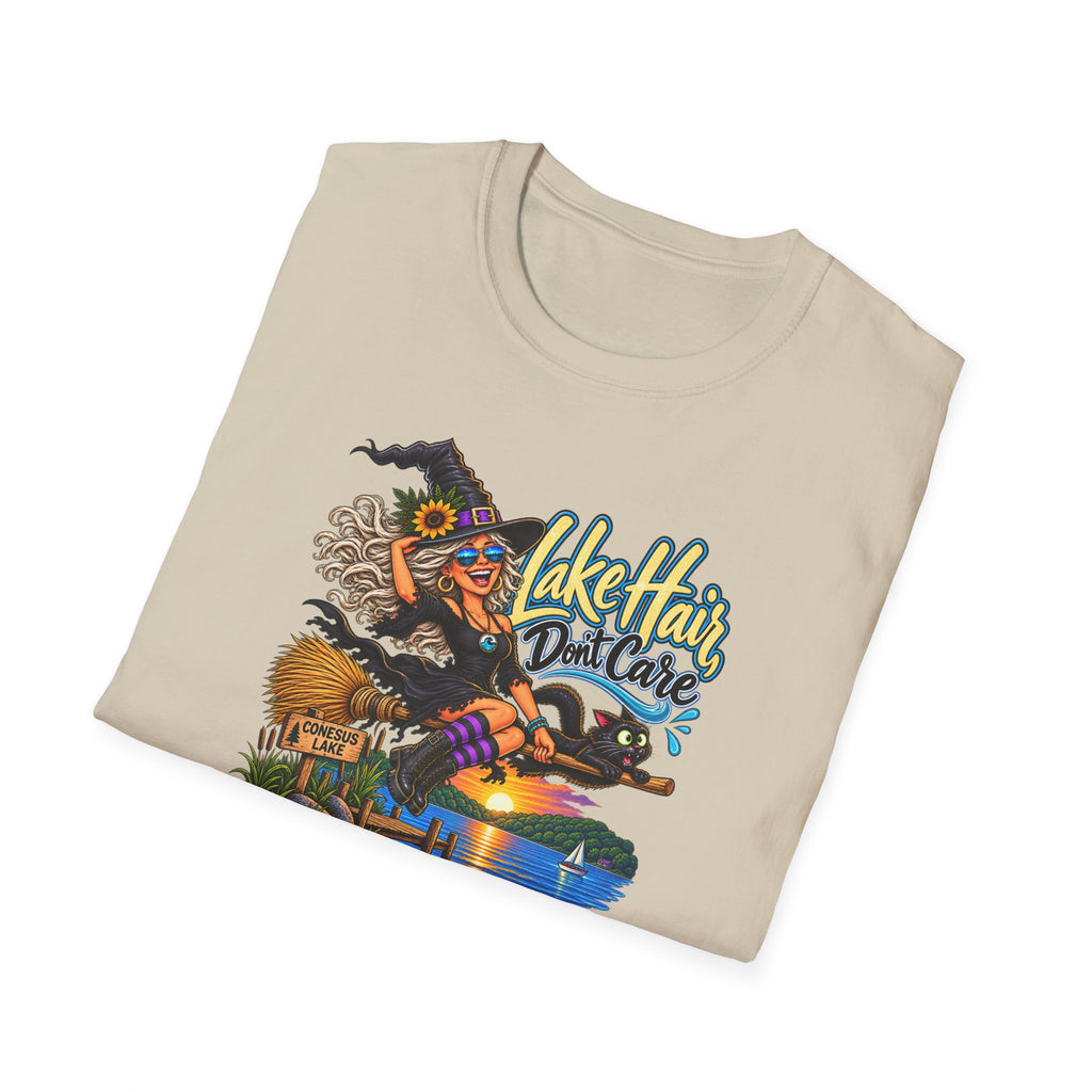 T-Shirt — "Lake Hair, Don't Care" Witchy Summer Graphic Tee