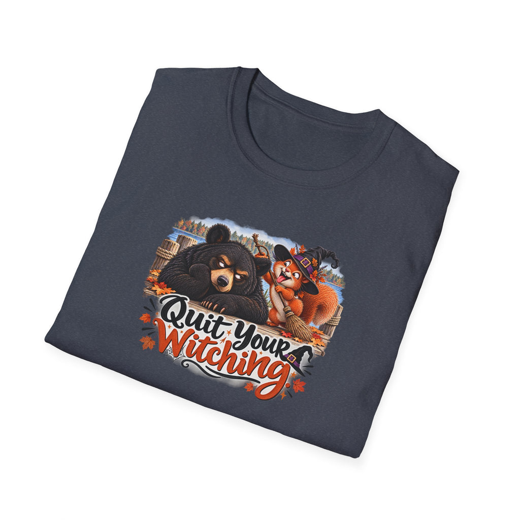 Quit Your Witching Halloween T-Shirt — Funny Witch Cats Graphic Tee