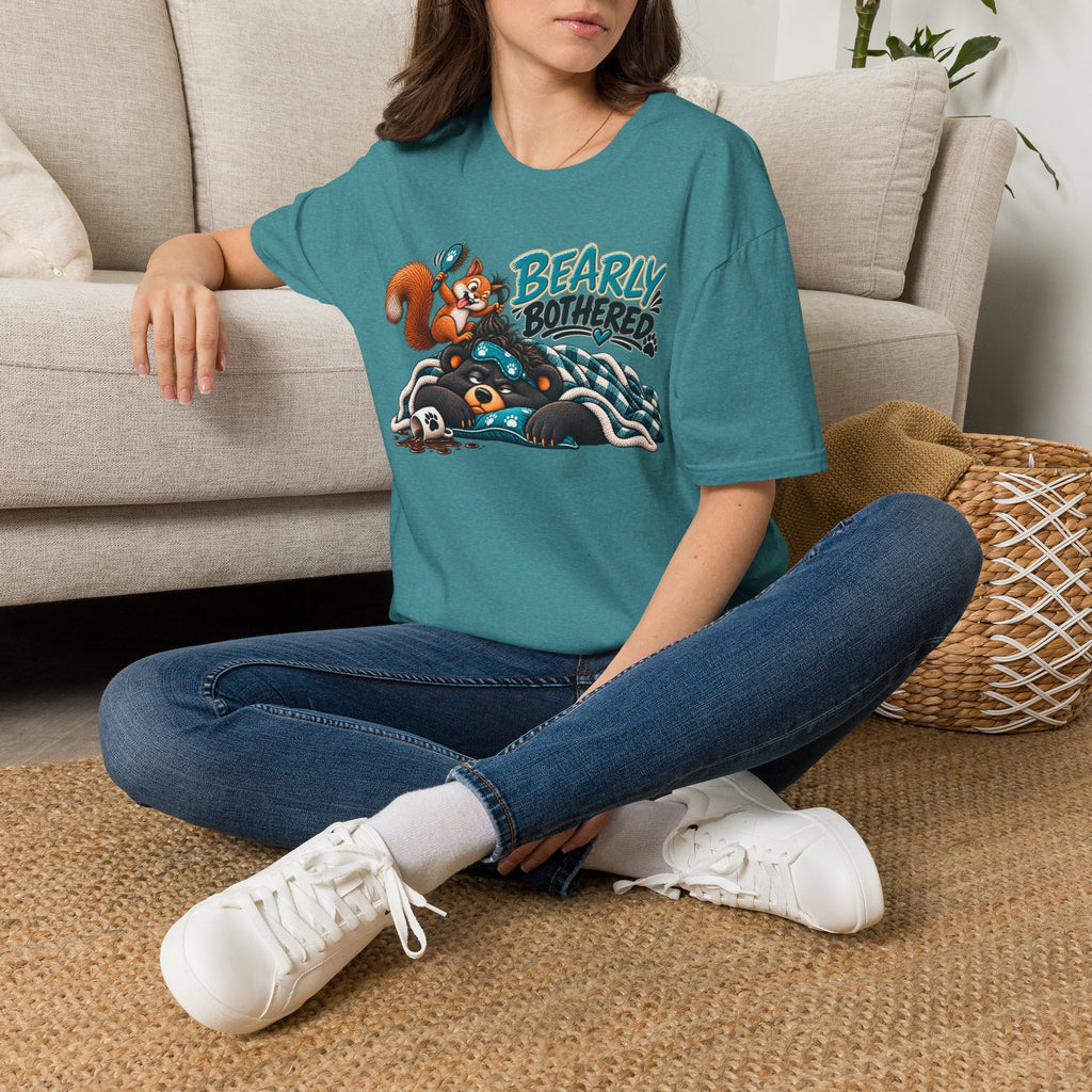 Bearly Bothered T-Shirt — Cute Sleepy Bear & Squirrel Graphic Tee