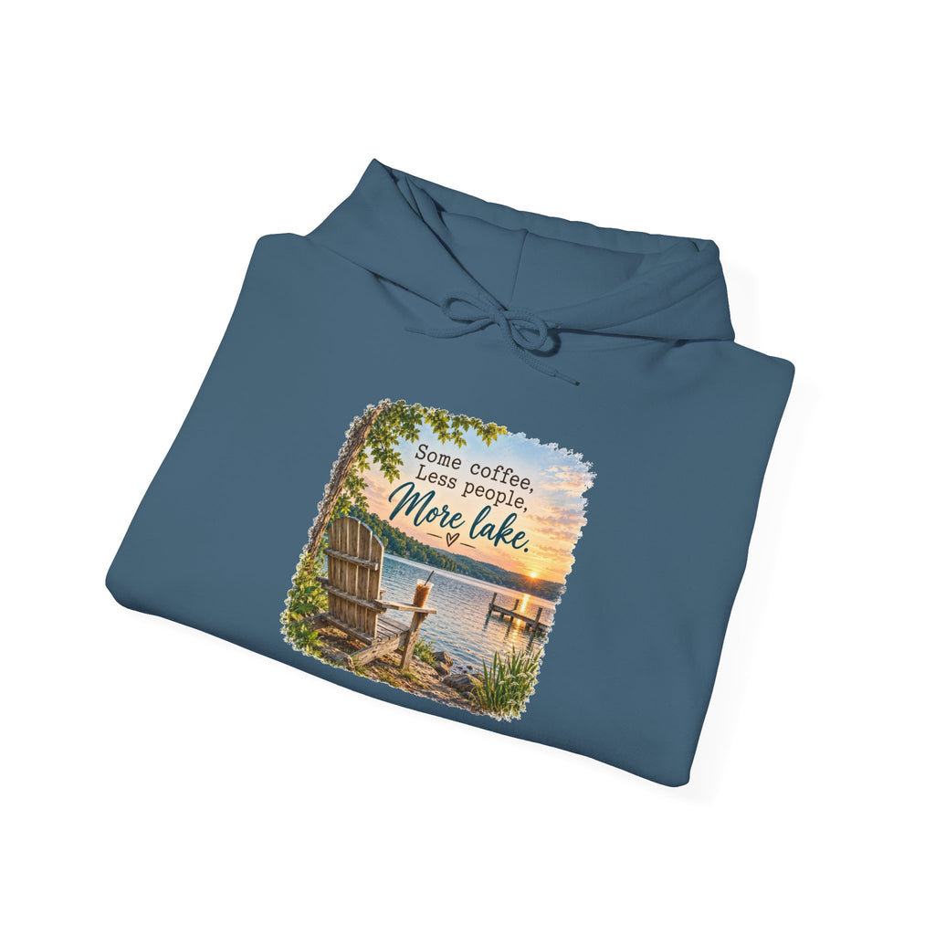 Lake Life Hoodie – 'Some Coffee, Less People, More Lake' Hoodie