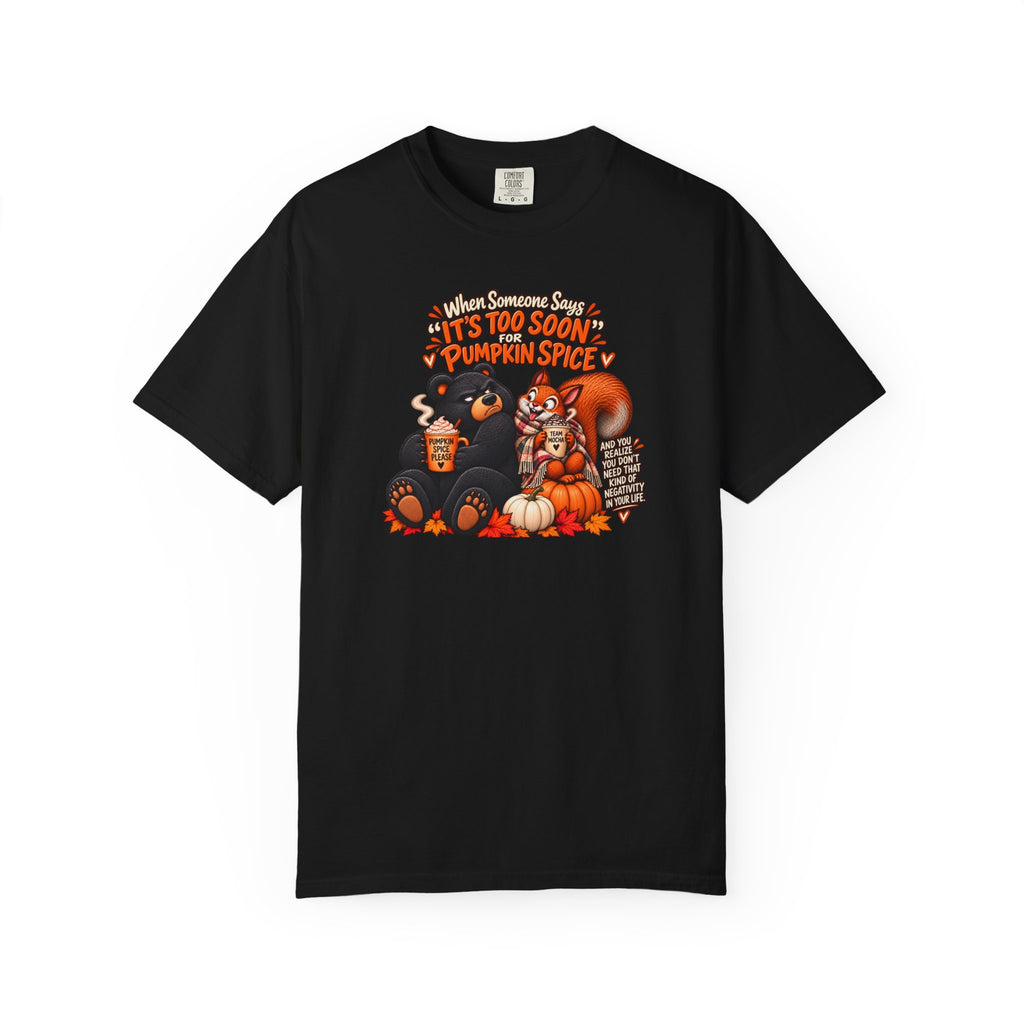 Pumpkin Spice Bears T-Shirt - Funny Fall Squirrel & Bear Autumn Graphic Tee