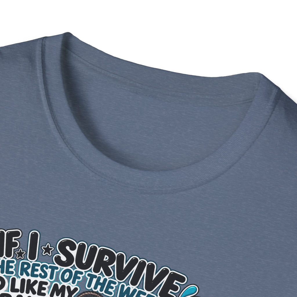 If I Survive the Rest of the Week Shirt | Bear with Coffee, Funny Quote Tee