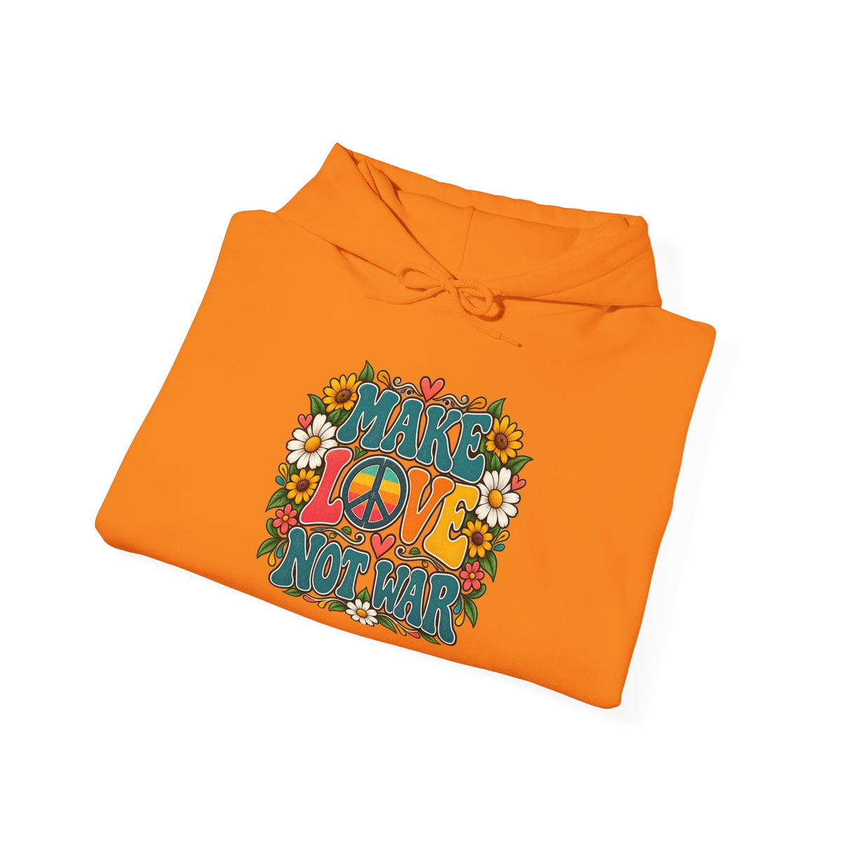 "Make Love Not War" Floral Retro Peace Sweatshirt