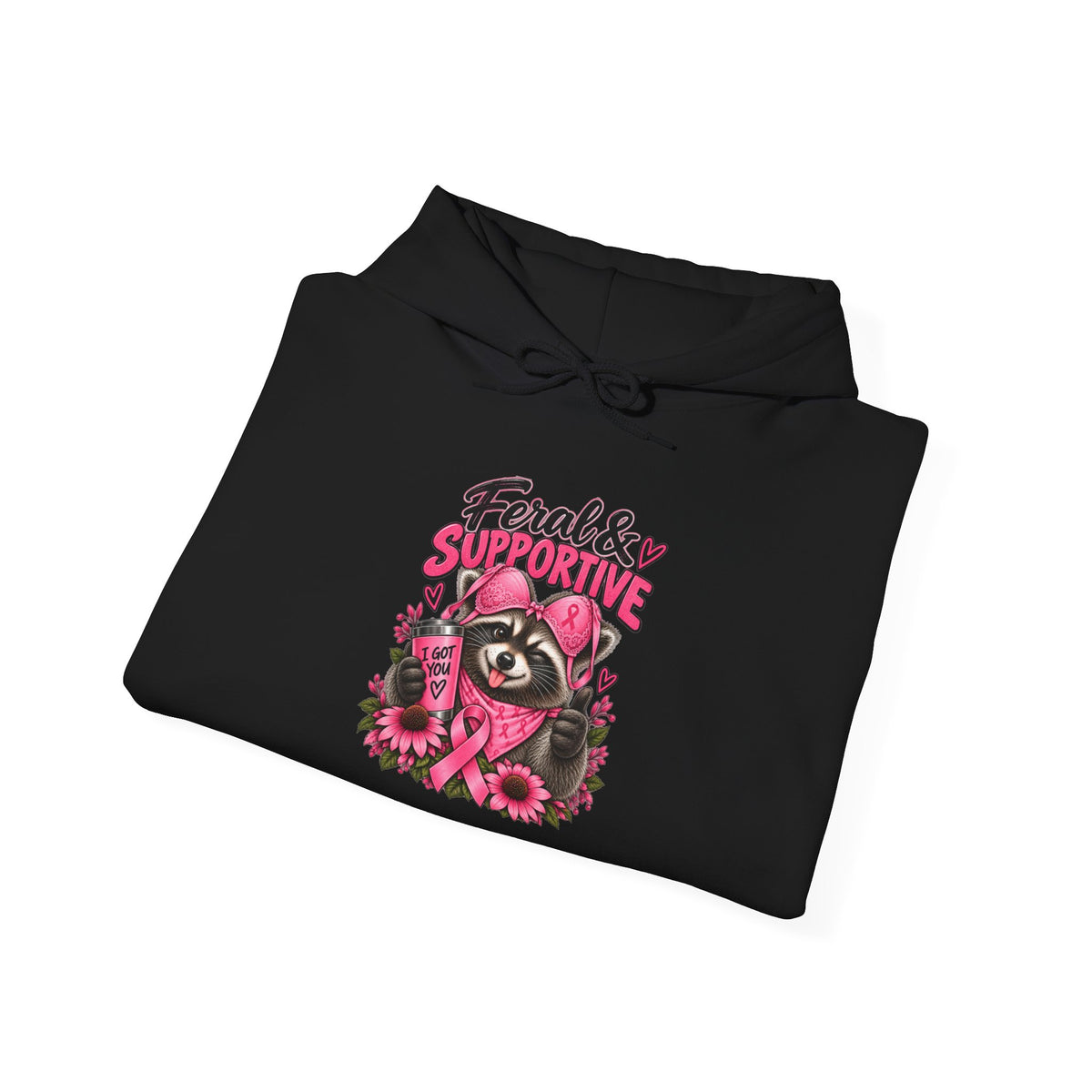 Feral & Supportive Raccoon Hoodie