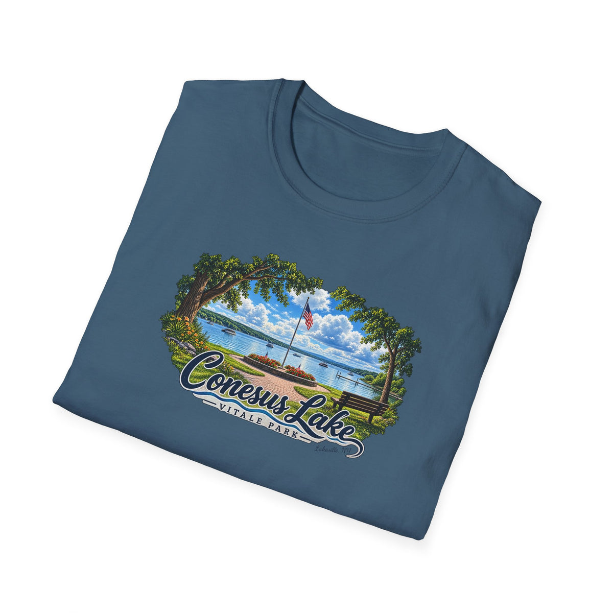 Conesus Lake Vintage Scenic T-Shirt