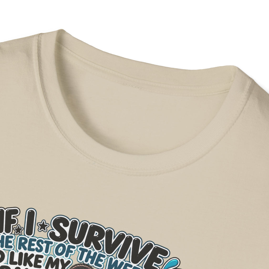 If I Survive the Rest of the Week Shirt | Bear with Coffee, Funny Quote Tee