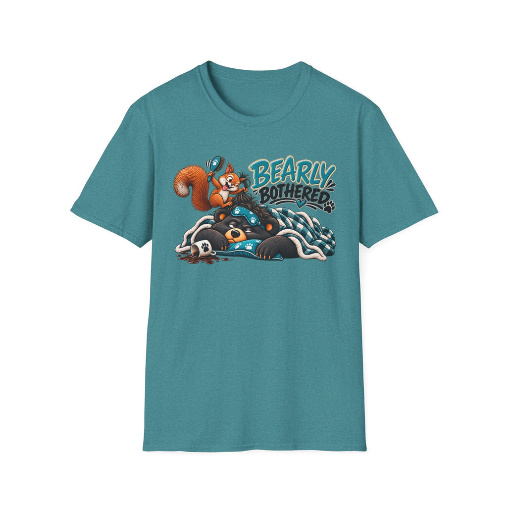 Bearly Bothered T-Shirt — Cute Sleepy Bear & Squirrel Graphic Tee