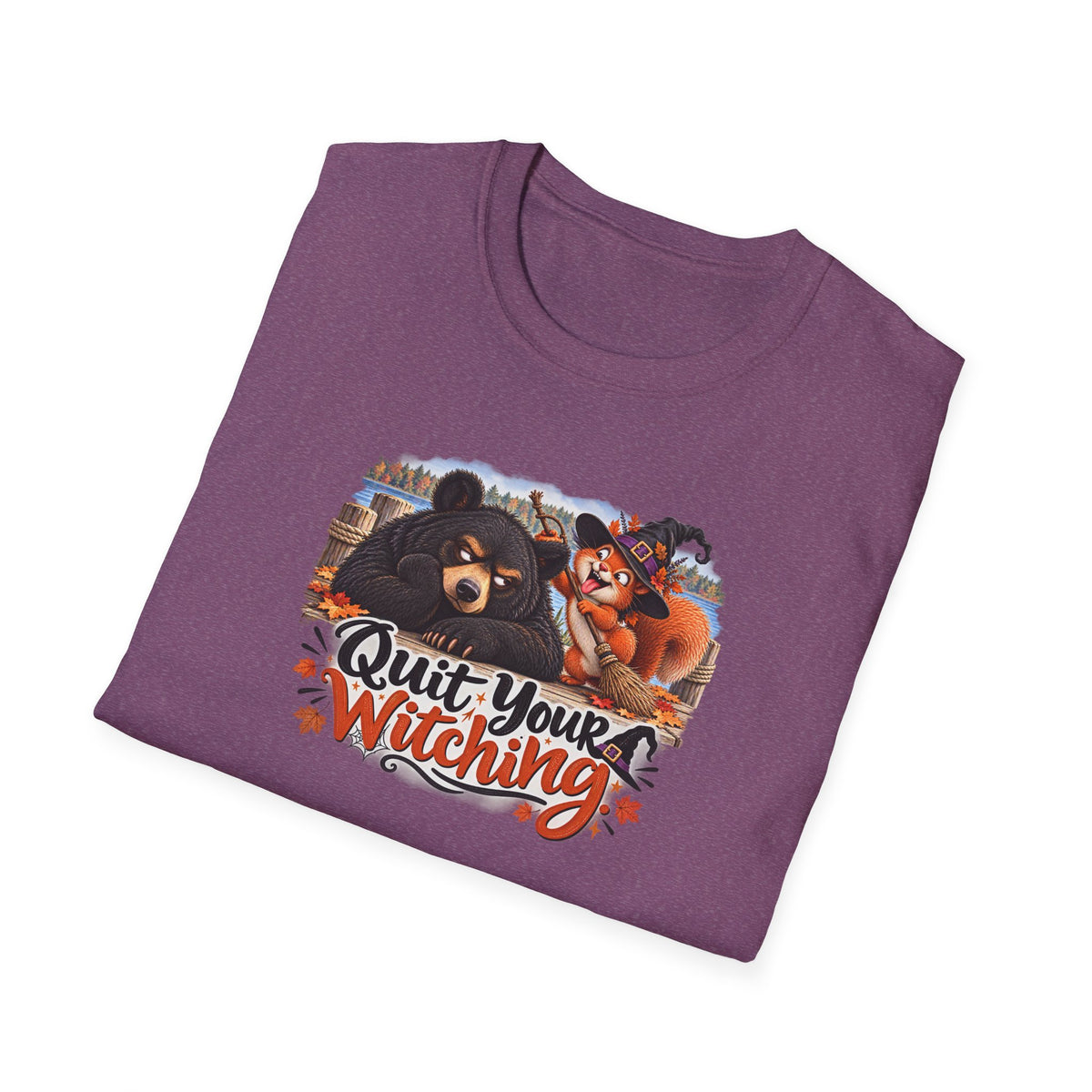 Quit Your Witching Halloween T-Shirt — Funny Witch Cats Graphic Tee