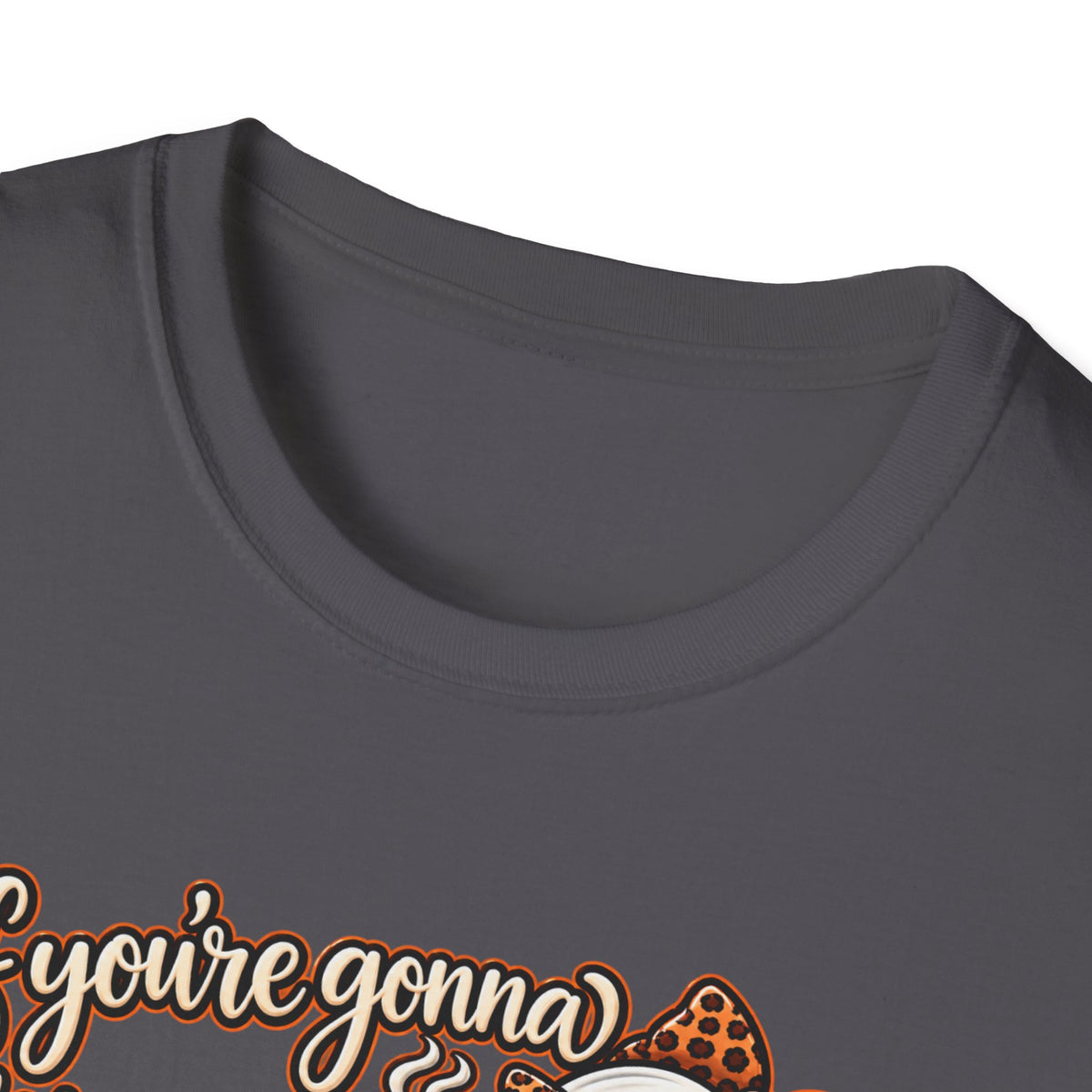 Ghost and Coffee Ghost Graphic Tee — “if you're gonna bring your boosheet, at least bring me a coffee too”