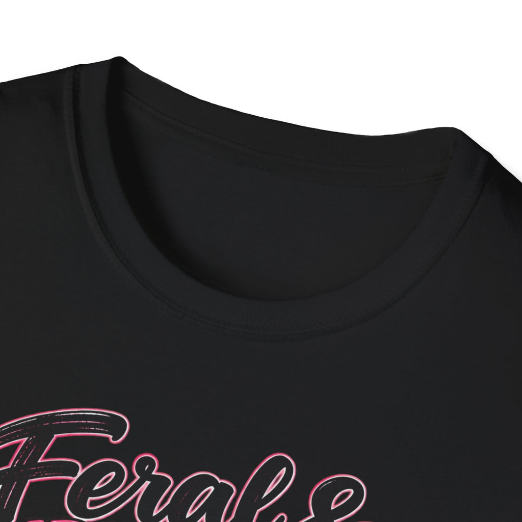 Feral & Supportive Raccoon Breast Cancer Awareness T-Shirt
