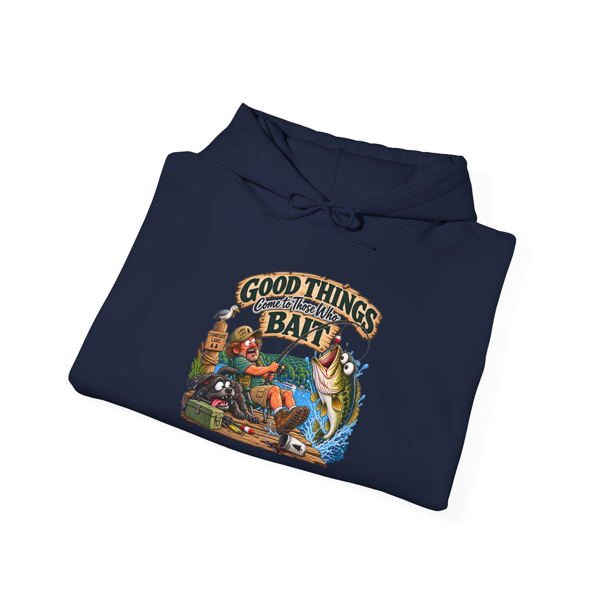 "Good Things Come to Those Who Bait" Vintage Angler Sweatshirt