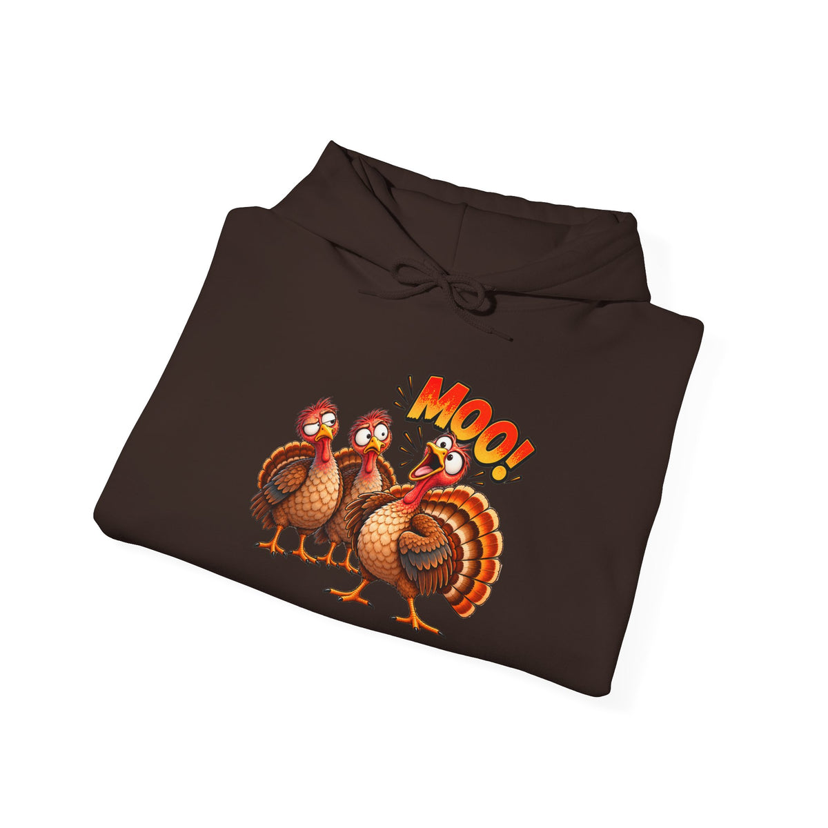 Thanksgiving Turkey "MOO!" Cartoon Sweatshirt