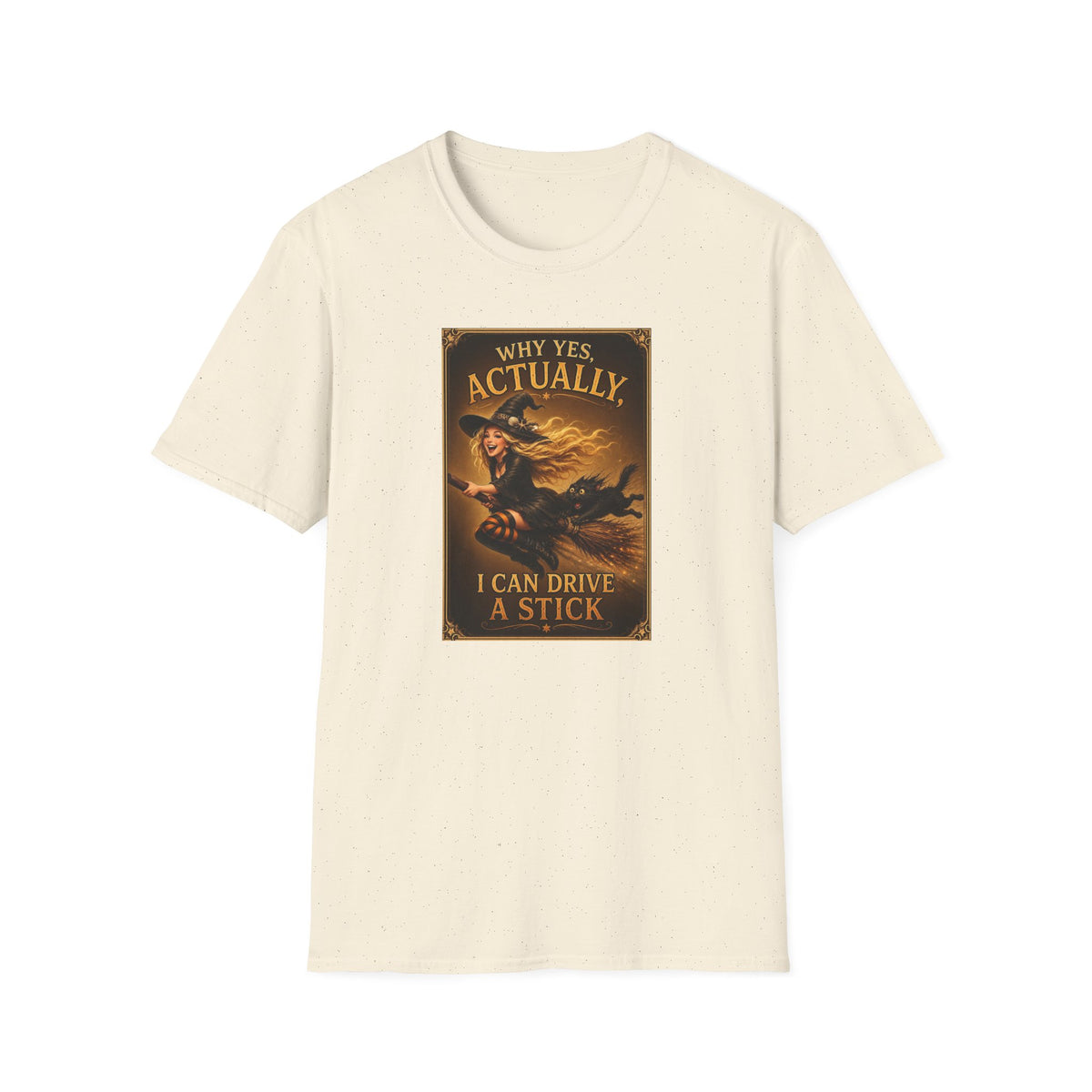 Witchy Vintage Tee — "Why Yes, Actually, I Can Drive a Stick"