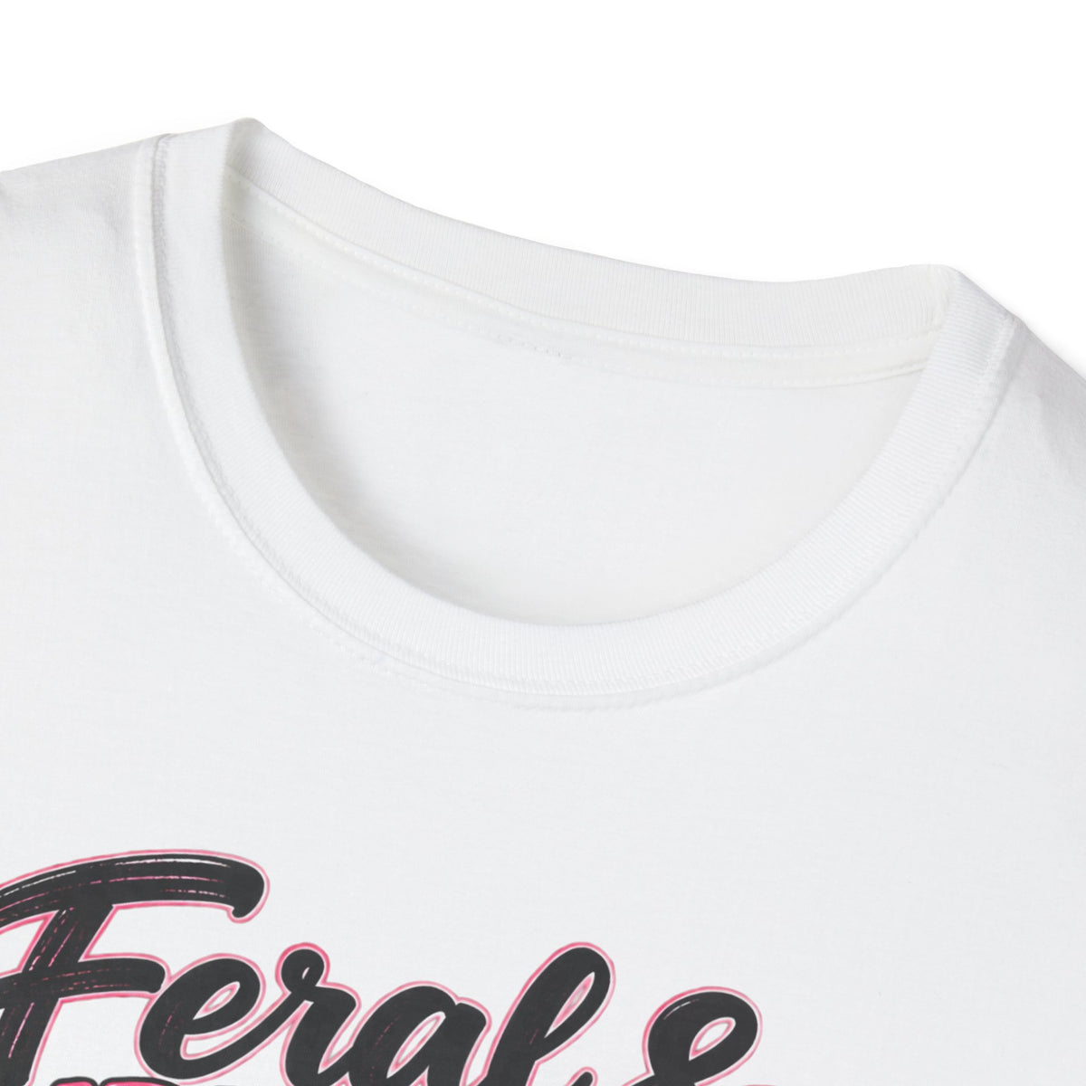 Feral & Supportive Raccoon Breast Cancer Awareness T-Shirt