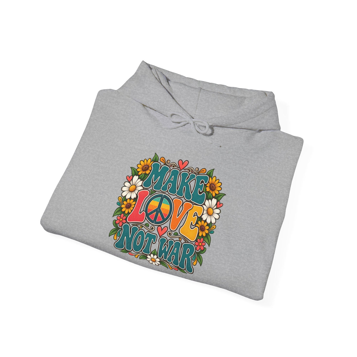 "Make Love Not War" Floral Retro Peace Sweatshirt