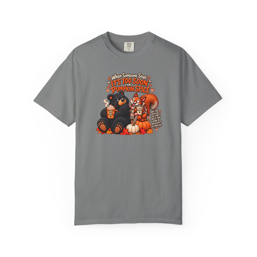 Pumpkin Spice Bears T-Shirt - Funny Fall Squirrel & Bear Autumn Graphic Tee
