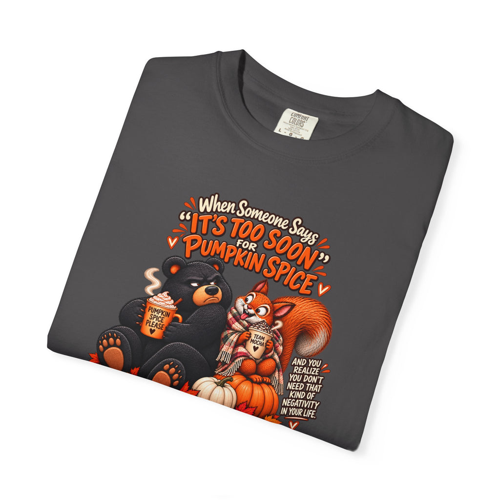 Pumpkin Spice Bears T-Shirt - Funny Fall Squirrel & Bear Autumn Graphic Tee