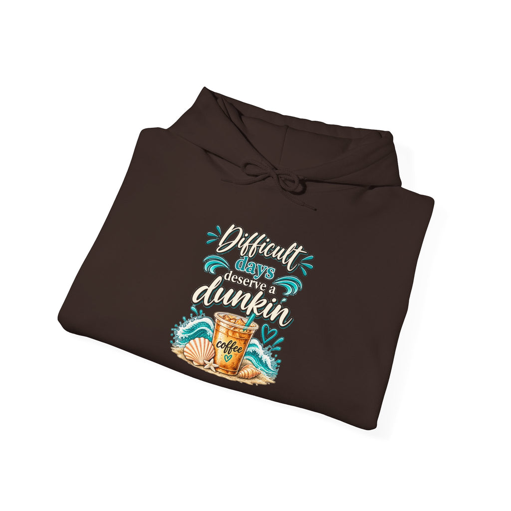 Difficult days deserve a dunkin Tropical Coffee Graphic Hoodie