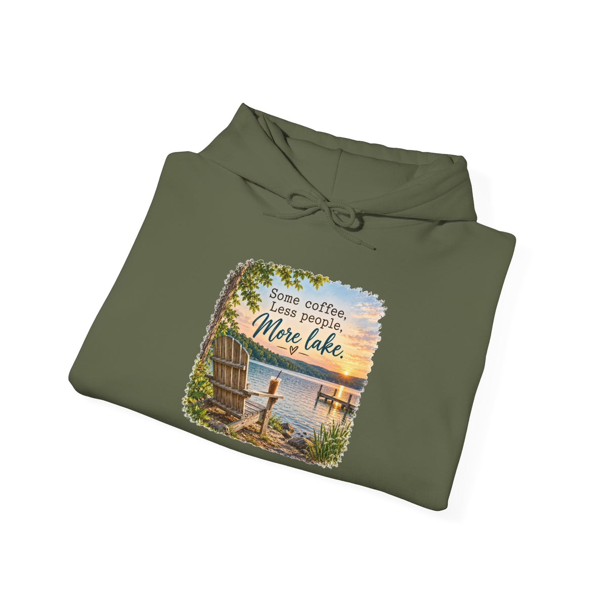 Lake Life Hoodie – 'Some Coffee, Less People, More Lake' Hoodie