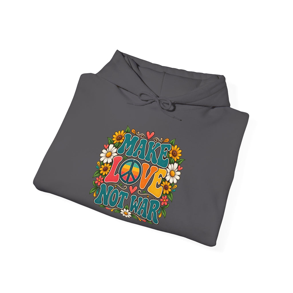 "Make Love Not War" Floral Retro Peace Sweatshirt