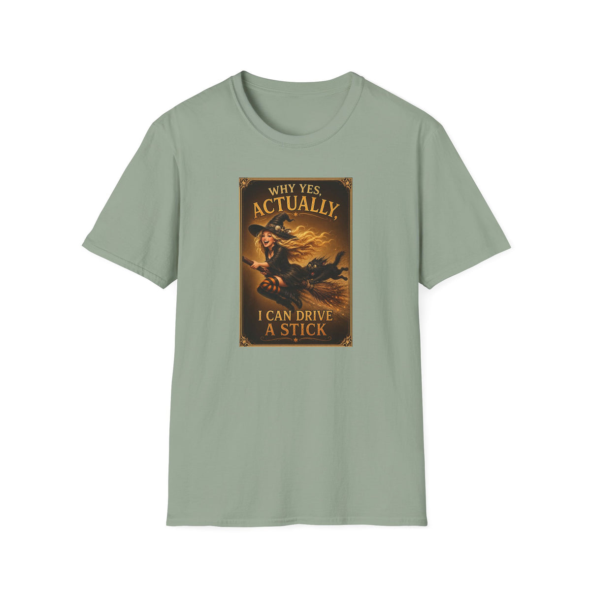 Witchy Vintage Tee — "Why Yes, Actually, I Can Drive a Stick"