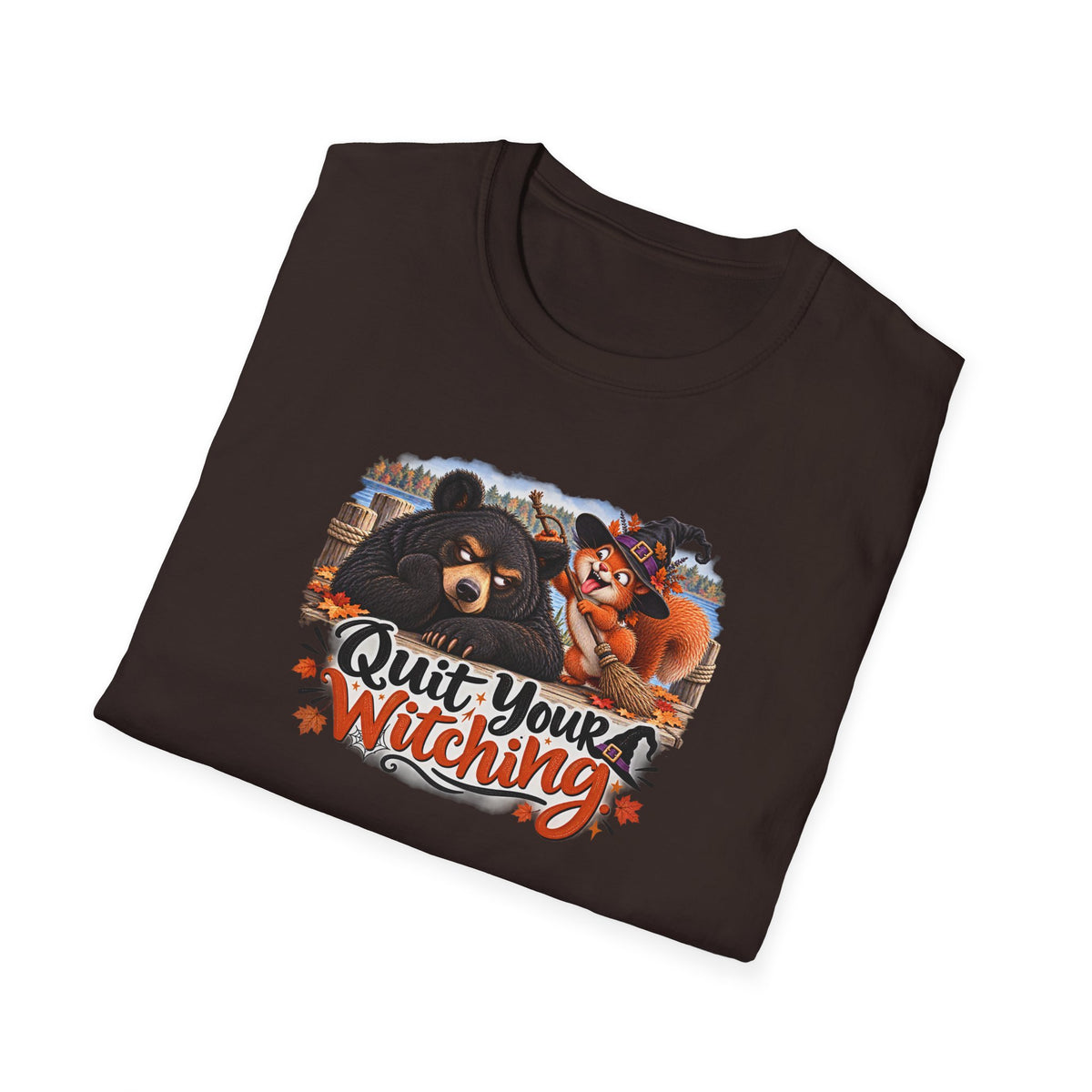 Quit Your Witching Halloween T-Shirt — Funny Witch Cats Graphic Tee