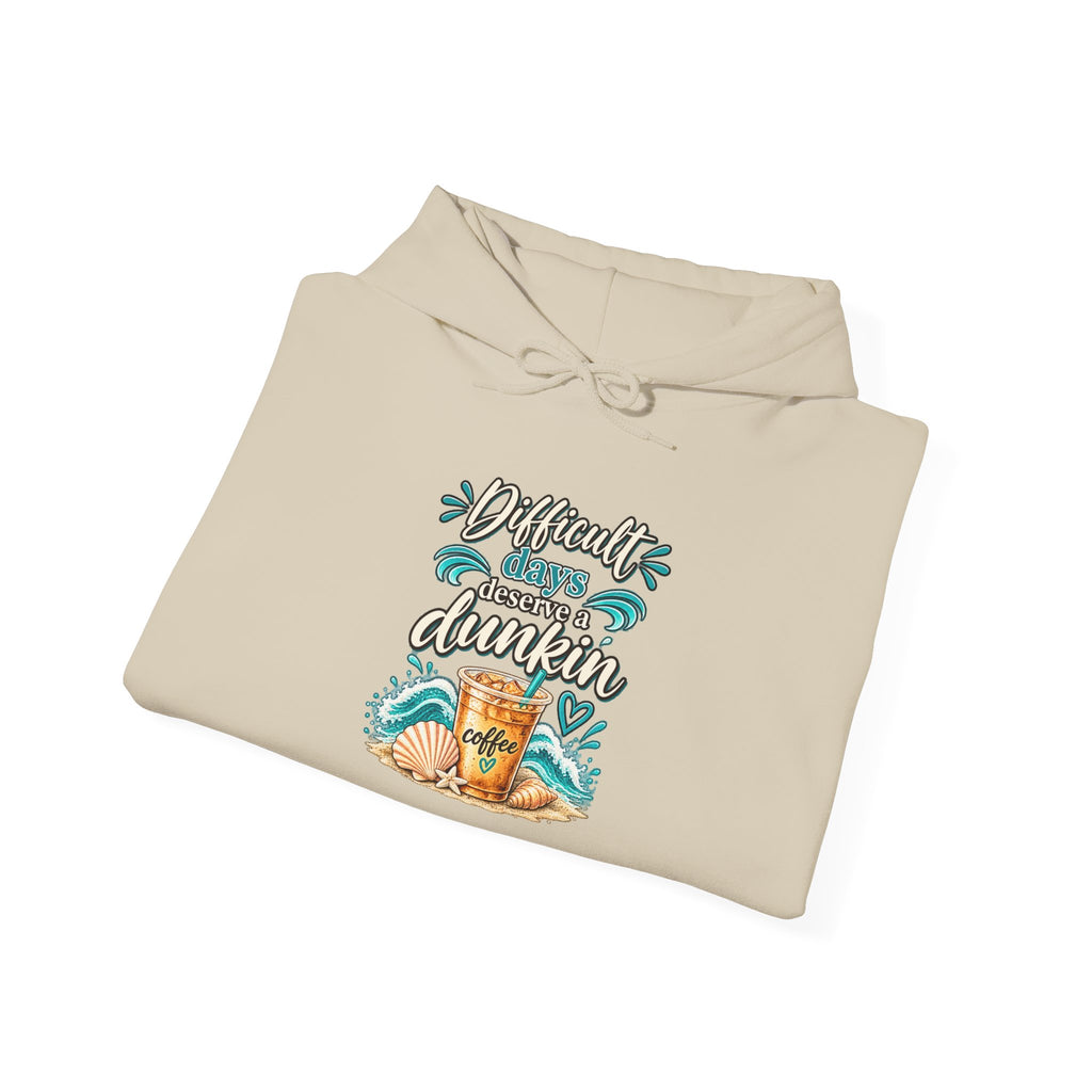 Difficult days deserve a dunkin Tropical Coffee Graphic Hoodie