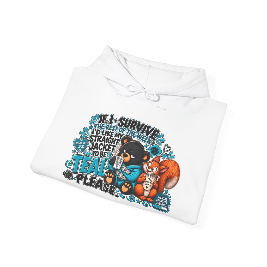 Bear and squirrel 'If I Survive' Graphic Hoodie